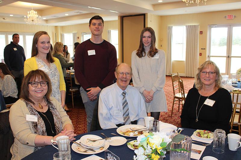 Jean Wolf, Ross Kester, and Mary Mino with Students